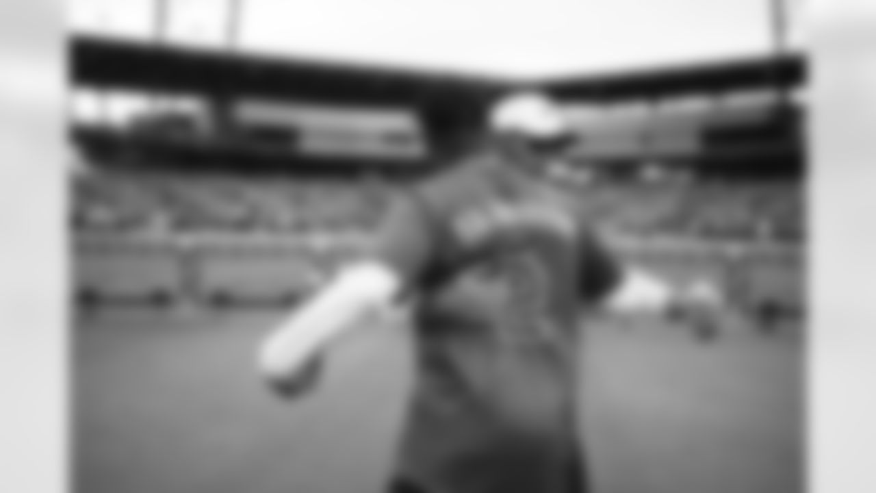 Arizona Cardinals quarterback Kyler Murray (1) hosts his inaugural Kyler Murray Foundation Charity Celebrity Softball Game at Salt River Fields at Talking Stick on Saturday, May 17, 2025 in Scottsdale, AZ.