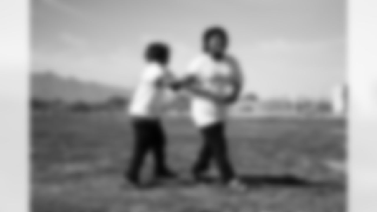 The Arizona Cardinals and the Boys & Girls Club at Gila River host a Youth Football Camp at the Boys & Girls Club on Tuesday, Nov. 11, 2025 in Laveen Village, AZ.