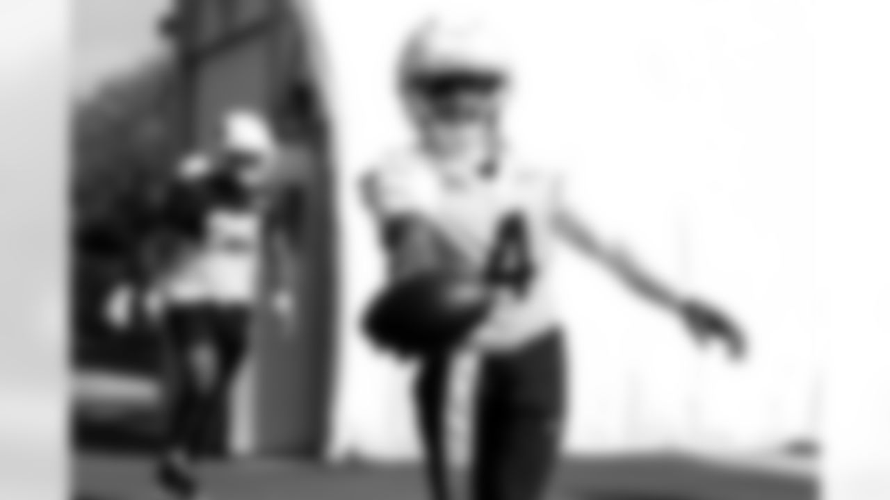 Arizona Cardinals wide receiver Greg Dortch (4) during practice at the Dignity Health Training Facility on Wednesday, Nov. 26, 2025 in Tempe, AZ.