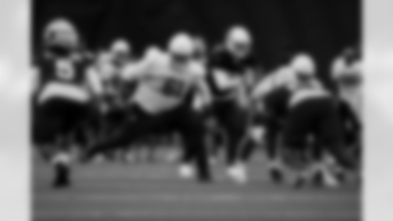 Arizona Cardinals offensive lineman Marques Cox (61) during practice at the Dignity Health Training Facility on Thursday, Dec. 25, 2025 in Tempe, AZ.