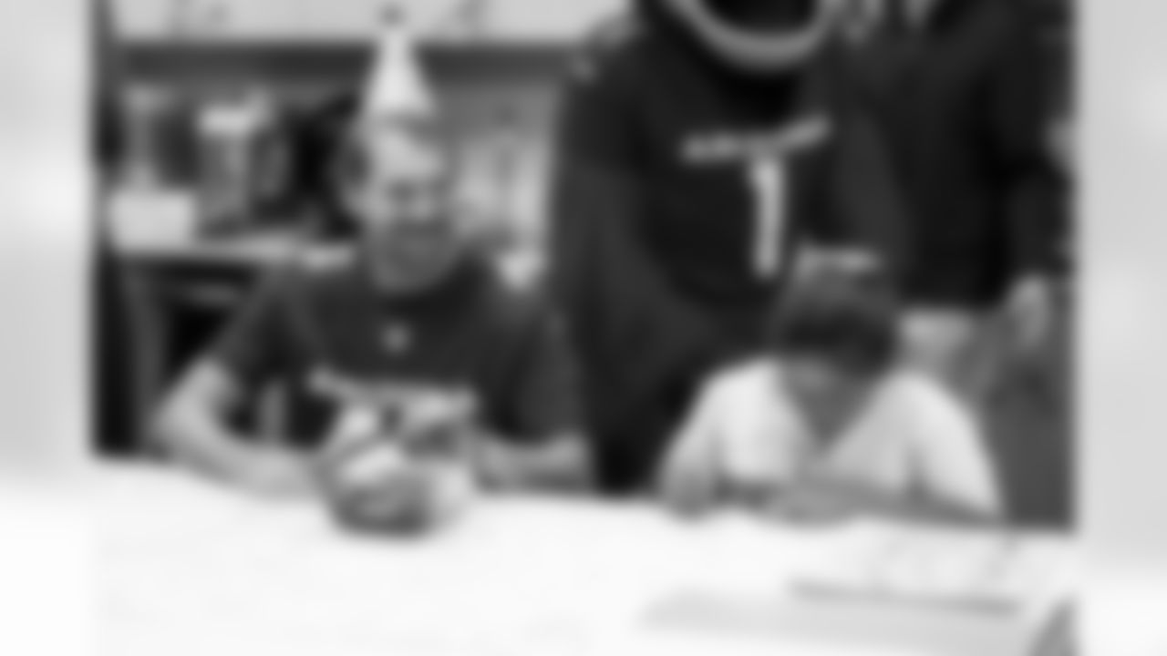 The Arizona Cardinals hosted a Bird Gang Birthday Bash for October birthdays at Phoenix Children's Hospital on Tuesday, Oct. 7, 2025 in Phoenix, AZ.