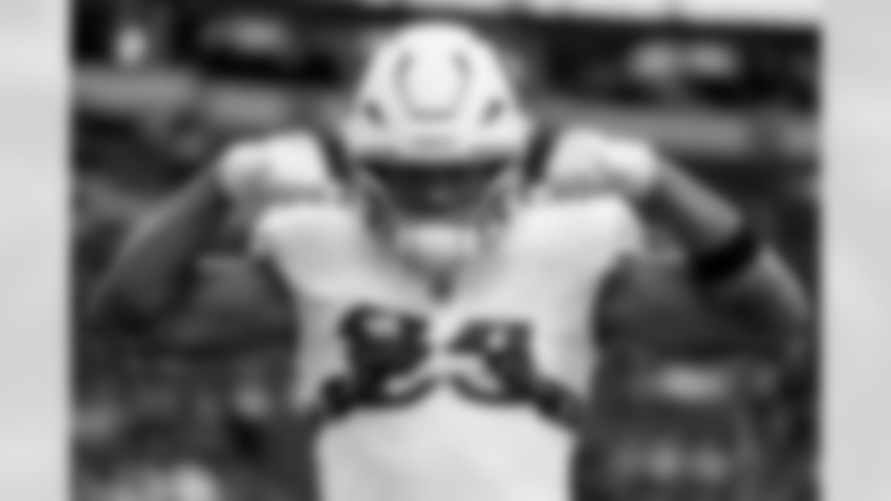 Arizona Cardinals tight end Elijah Higgins (84) during the Week 6 regular season game between the Arizona Cardinals and the Indianapolis Colts on Sunday, Oct. 12, 2025 in Indianapolis, IN.