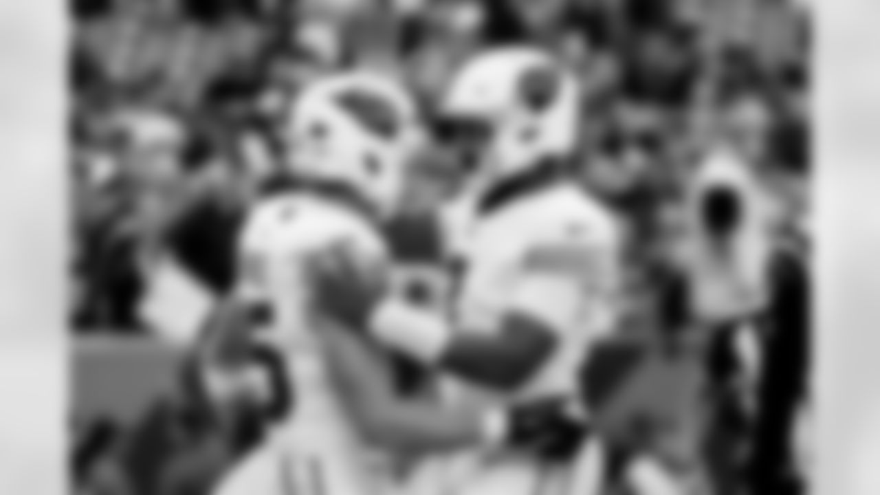 Arizona Cardinals quarterback Jacoby Brissett (7) and Arizona Cardinals tight end Trey McBride (85) during the Week 17 regular season game between the Arizona Cardinals and the Cincinnati Bengals on Sunday, Dec. 28, 2025 in Cincinnati, OH.