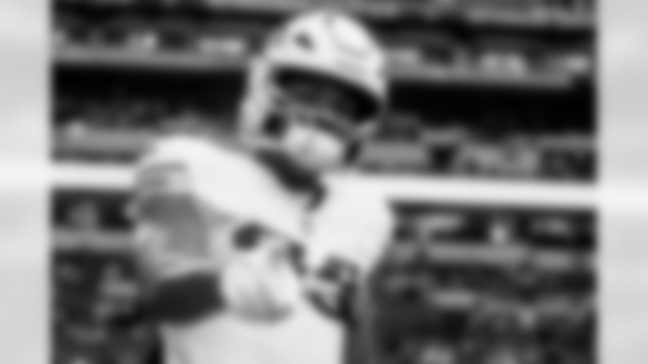 Arizona Cardinals tight end Elijah Higgins (84) during the Week 6 regular season game between the Arizona Cardinals and the Indianapolis Colts on Sunday, Oct. 12, 2025 in Indianapolis, IN.