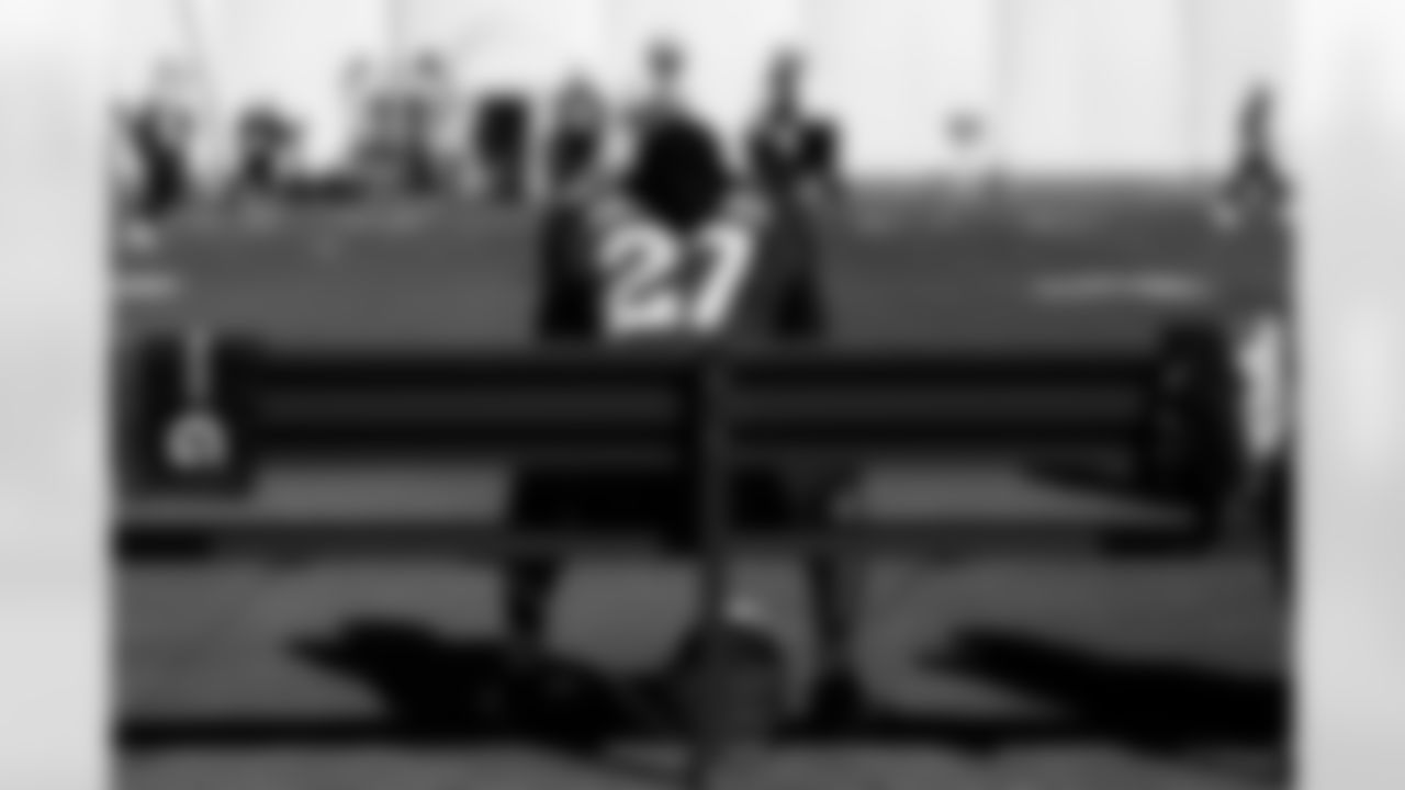 Arizona Cardinals linebacker Akeem Davis-Gaither (27) during practice at the Dignity Health Training Facility on Thursday, Nov. 6, 2025 in Tempe, AZ.