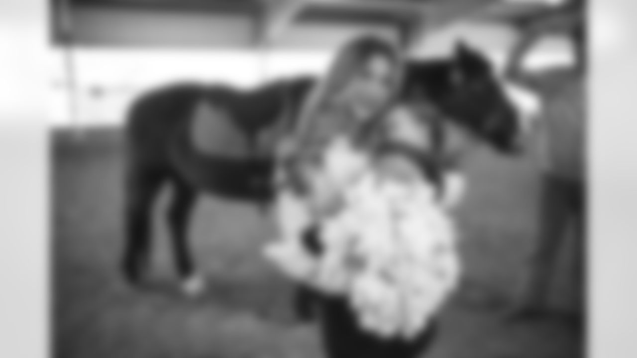 The Arizona Cardinals host the Foundation for Blind Children for an equine therapy event on Friday, Feb 2, 2024 at Hunkapi Farms in Scottsdale, AZ.