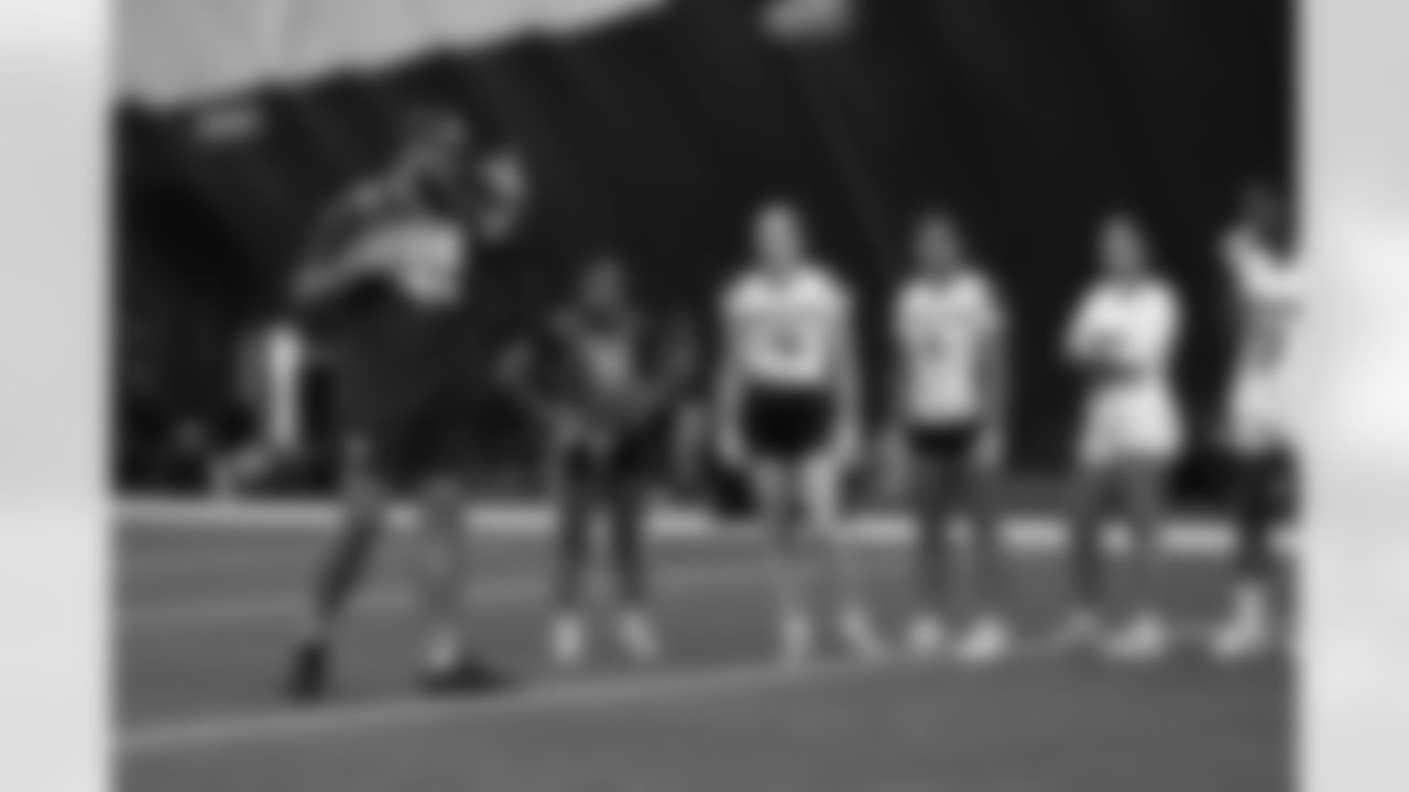 The Arizona Cardinals 2025 rookie class hosts a girls flag football skills camp presented by Dignity Health at the Dignity Health Training Facility on Saturday, June 7, 2025 in Tempe, AZ.