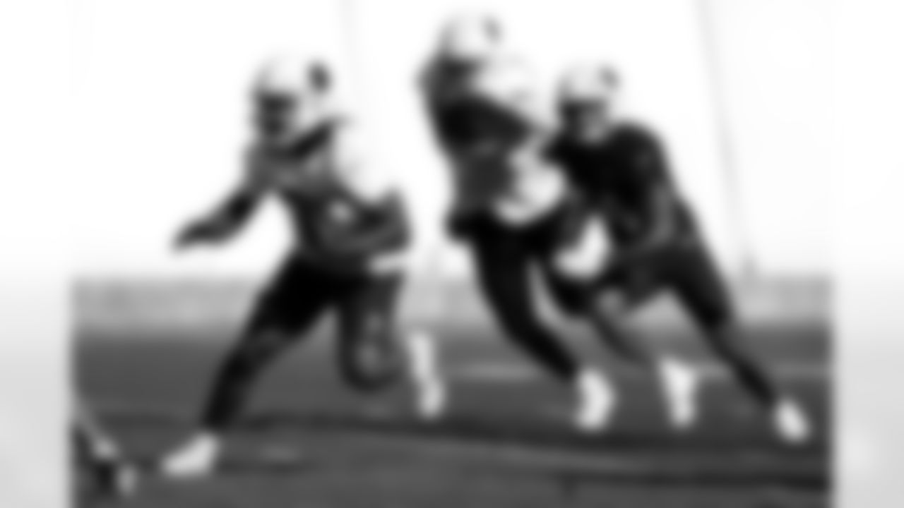 Arizona Cardinals running back Corey Kiner (37) during practice at the Dignity Health Training Facility on Thursday, Dec. 18, 2025 in Tempe, AZ.