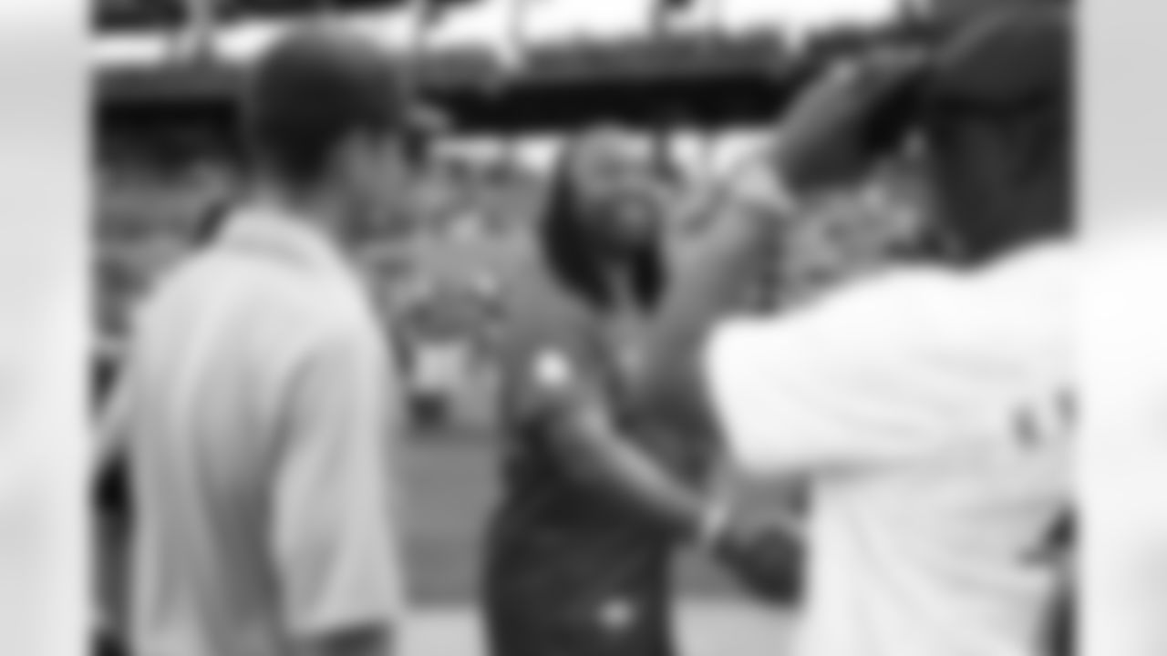 Arizona Cardinals quarterback Kyler Murray (1) hosts his inaugural Kyler Murray Foundation Charity Celebrity Softball Game at Salt River Fields at Talking Stick on Saturday, May 17, 2025 in Scottsdale, AZ.