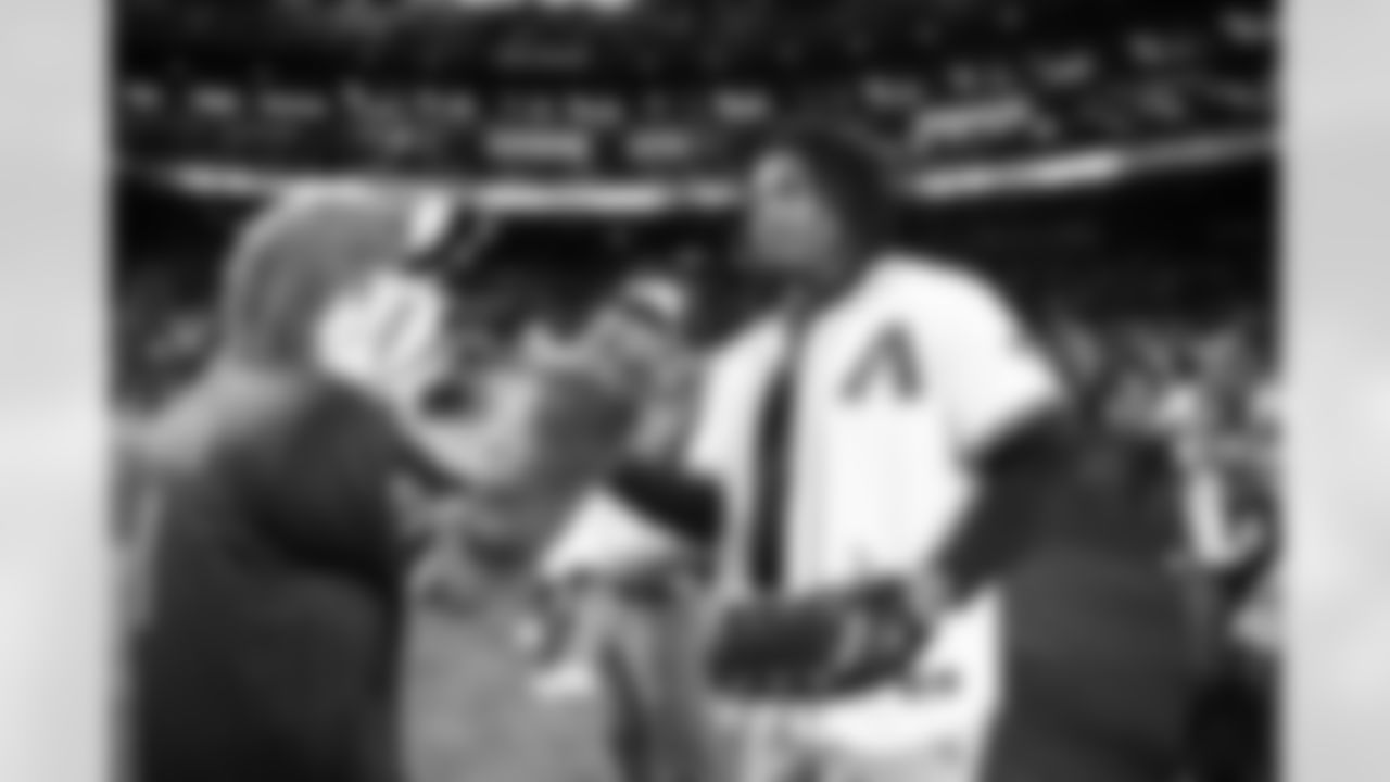 The Arizona Cardinals rookie class visits the Arizona Diamondbacks game at Chase Field on Friday, June 13, 2025 in Phoenix, AZ.