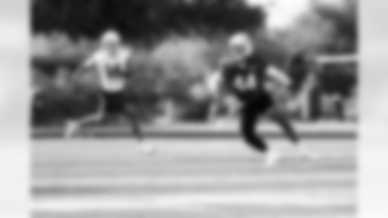 Arizona Cardinals linebacker Owen Pappoe (44) during practice at the Dignity Health Training Facility on Thursday, Dec. 18, 2025 in Tempe, AZ.