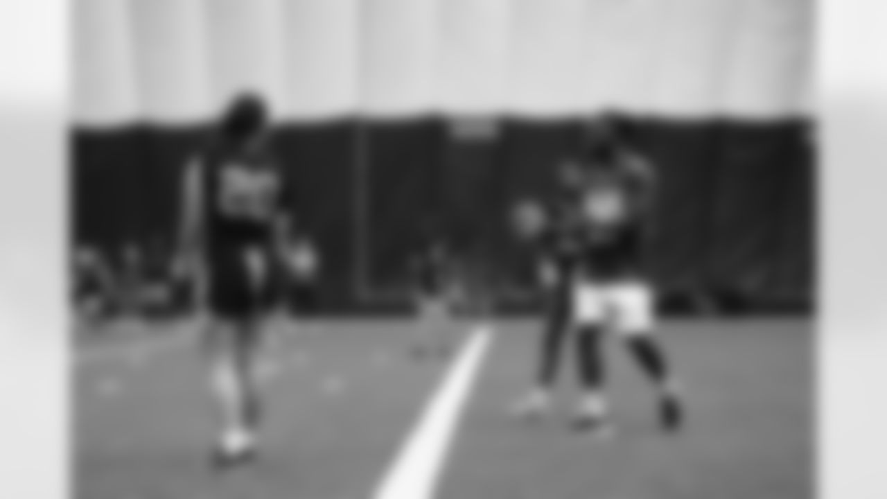 The Arizona Cardinals 2025 rookie class hosts a girls flag football skills camp presented by Dignity Health at the Dignity Health Training Facility on Saturday, June 7, 2025 in Tempe, AZ.