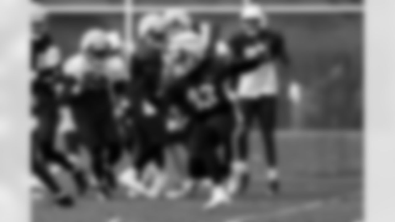 Arizona Cardinals running back Jermar Jefferson (43) during practice at the Dignity Health Training Facility on Thursday, Nov. 20, 2025 in Tempe, AZ.