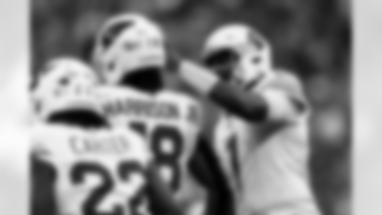 Arizona Cardinals wide receiver Marvin Harrison Jr. (18) and Arizona Cardinals quarterback Jacoby Brissett (7) during the Week 10 regular season game between the Arizona Cardinals and the Seattle Seahawks on Sunday, Nov. 9, 2025 in Seattle, WA.