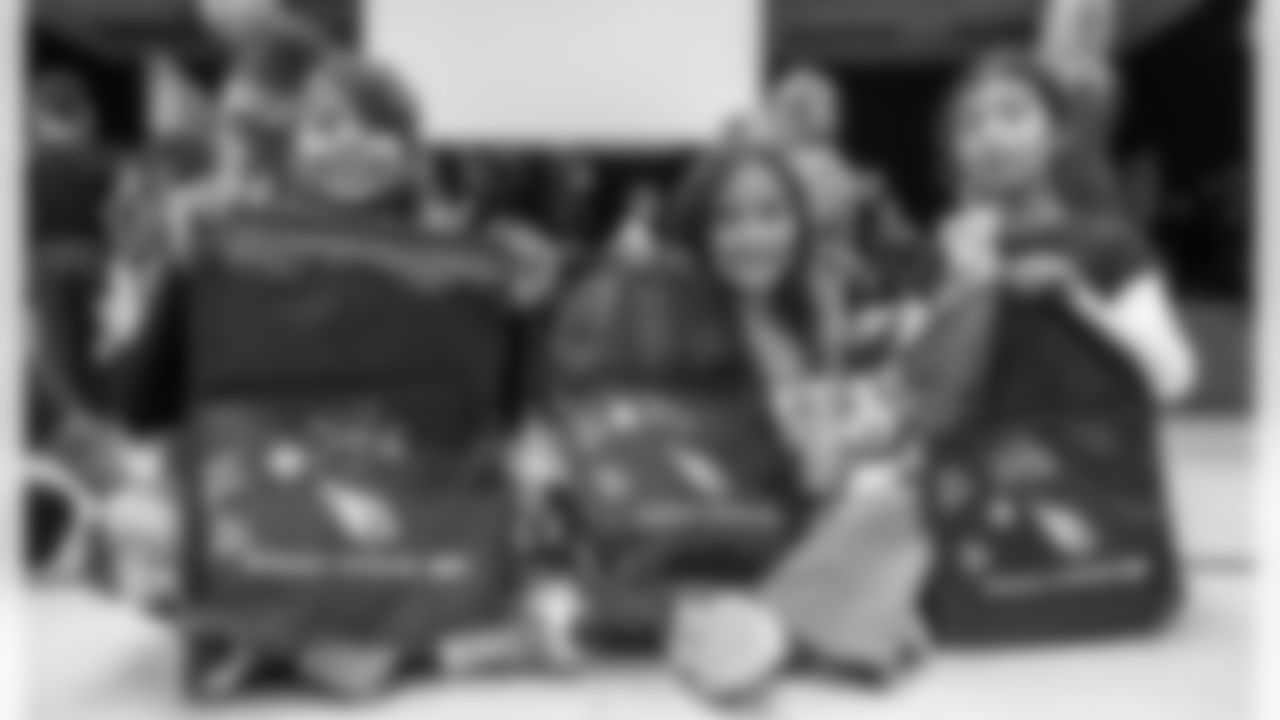 The Arizona Cardinals host a Milk and Cookies at Desert Vista Elementary School presented by SRP and Albertsons-Safeway on Friday, Nov. 21, 2025 in Apache Junction, AZ.