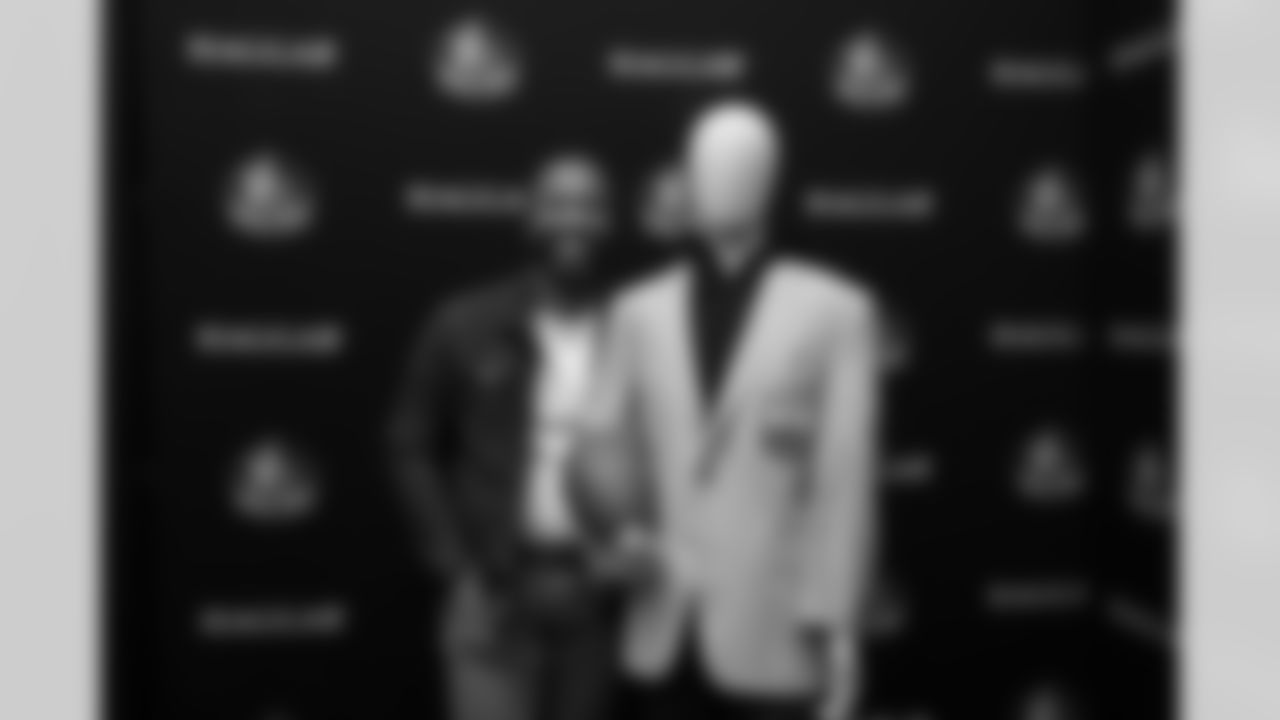 Former Arizona Cardinals wide receiver Larry Fitzgerald gets fitted for his bust, jacket and ring during the Pro Football Hall of Fame Sizing Saturday on Saturday, Feb. 7, 2026 in San Francisco, CA.