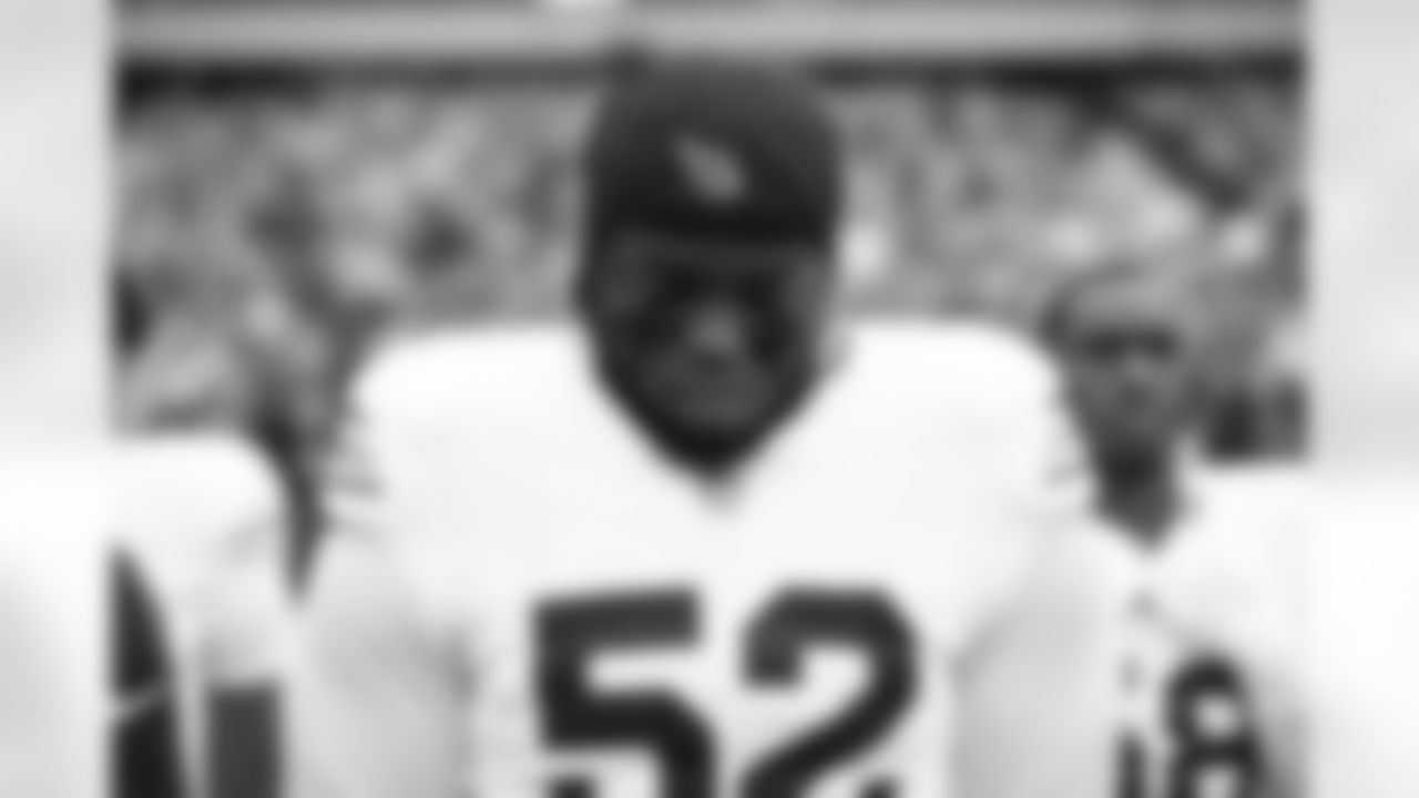 Arizona Cardinals linebacker Victor Dimukeje (52) during the Week 17 regular season game between the Arizona Cardinals and the Philadelphia Eagles on Sunday, Dec 31, 2023 in Philadelphia, PA.