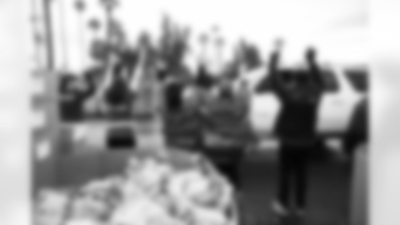 State Farm, Desert Financial Credit Union, and the Arizona Cardinals teamed up with United Food Bank to donate meals to local families in need at Mesa Convention Center on Wednesday, Nov. 19, 2025 in Mesa, AZ.