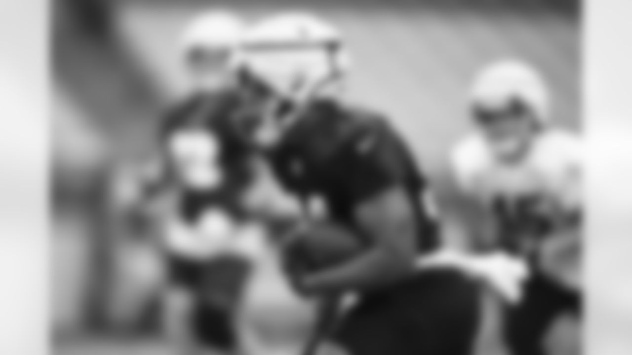 Arizona Cardinals tight end Elijah Higgins (84) during 2024 Cardinals Training Camp at State Farm Stadium on Thursday, August 8, 2024.
