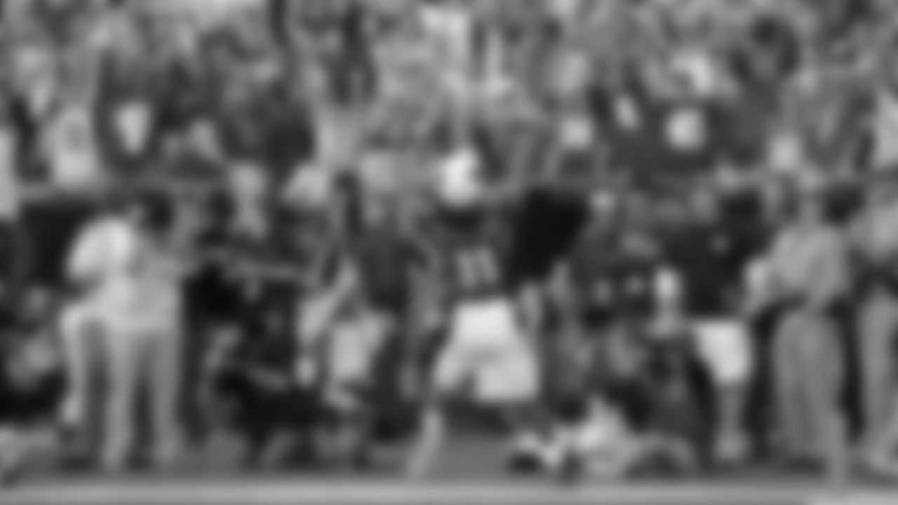 Larry Fitzgerald celebrates a touchdown in the 2008 NFC Championship.