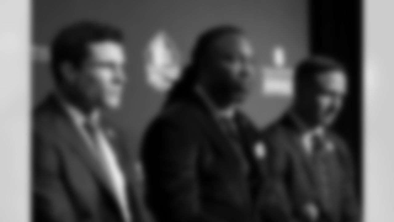 2026 Pro Football Hall of Fame inductee and former Arizona Cardinals wide receiver Larry Fitzgerald during NFL Honors at the Palace of Fine Arts on Thursday, Feb. 5, 2026 in San Francisco, CA.