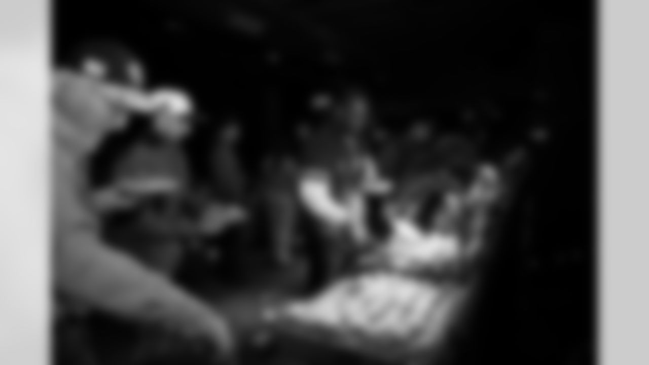 The Arizona Cardinals host a happy hour at Happiest Hour during the inaugural Cardinals Premier Travel trip to Dallas on Sunday, Nov. 2, 2025 in Dallas, TX.