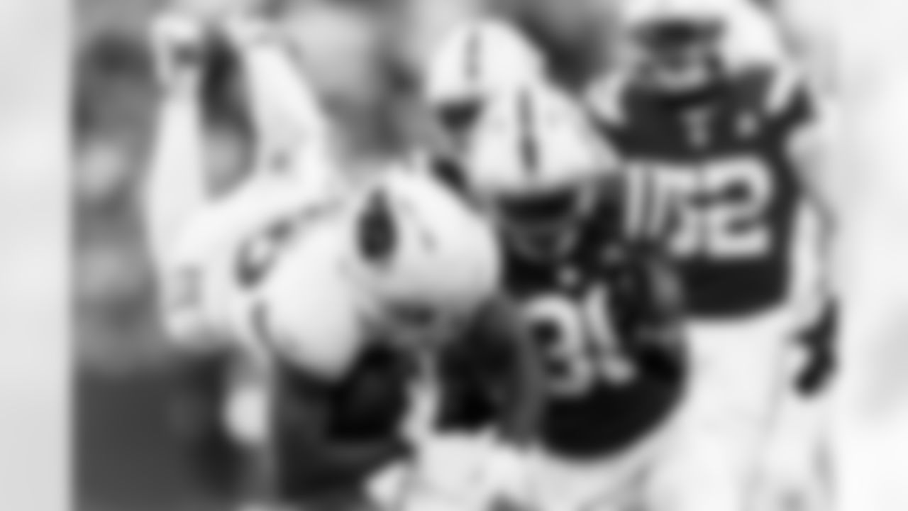 Arizona Cardinals running back Bam Knight (20) during the Week 6 regular season game between the Arizona Cardinals and the Indianapolis Colts on Sunday, Oct. 12, 2025 in Indianapolis, IN.