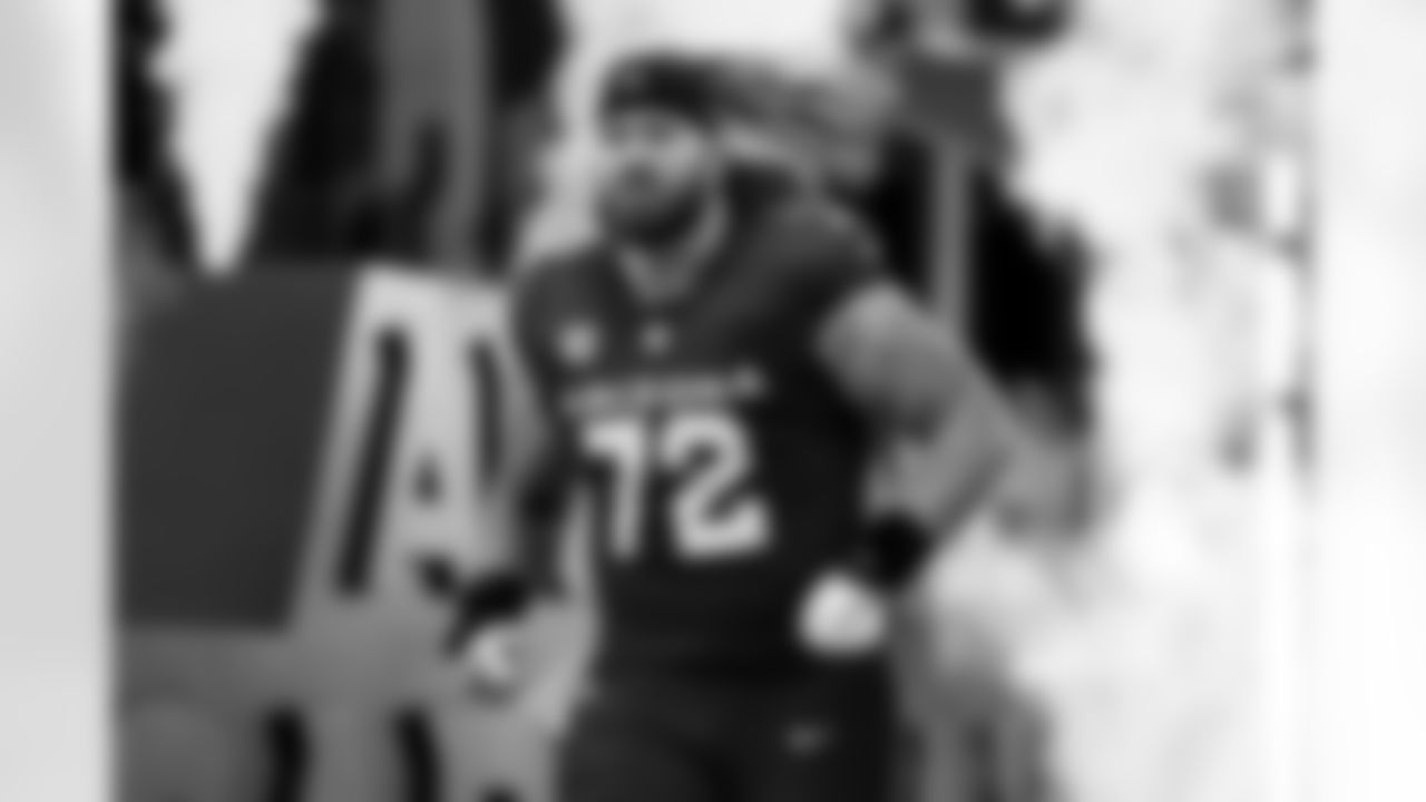 Arizona Cardinals offensive lineman Hjalte Froholdt (72) during the Week 12 regular season game between the Arizona Cardinals and the Jacksonville Jaguars on Sunday, Nov. 23, 2025 at State Farm Stadium.