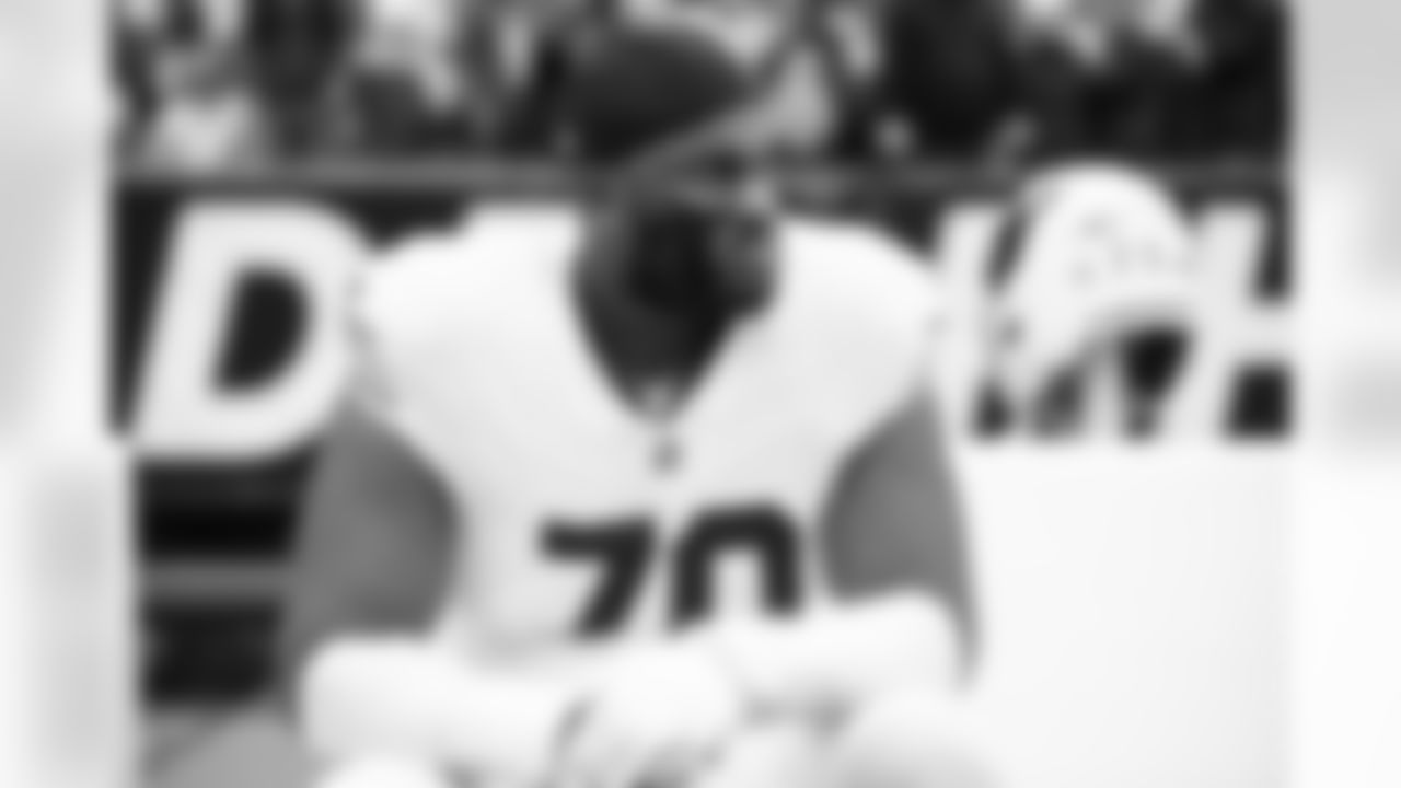 Arizona Cardinals offensive lineman Paris Johnson Jr. (70) during the Week 17 regular season game between the Arizona Cardinals and the Philadelphia Eagles on Sunday, Dec 31, 2023 in Philadelphia, PA.