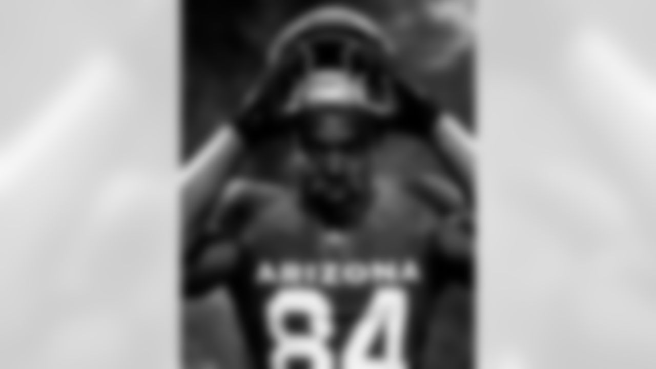 Arizona Cardinals tight end Elijah Higgins (84) during 2025 Media Day on Thursday, June 5, 2025 in Tempe, AZ.