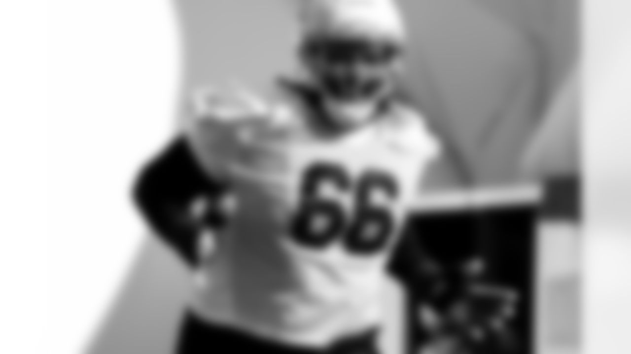 Arizona Cardinals offensive lineman Demontrey Jacobs (66) during practice at the Dignity Health Training Facility on Wednesday, Nov. 26, 2025 in Tempe, AZ.