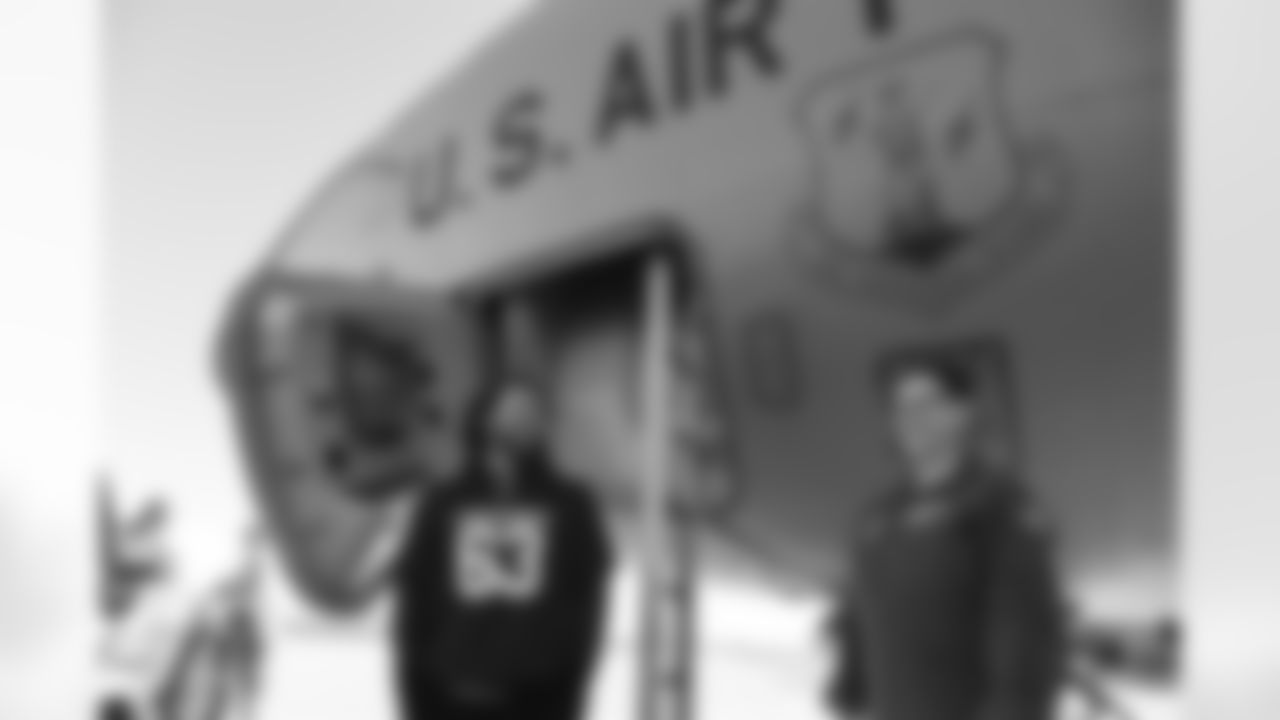 The Arizona Cardinals host TAPS, the Pat Tillman Foundation, Cox Charities, Folds of Honor, and civics educators on a KC-135 Stratotanker incentive flight featuring in-air refueling at Goldwater Air National Guard Base on Tuesday, Dec. 2, 2025 in Phoenix, AZ.