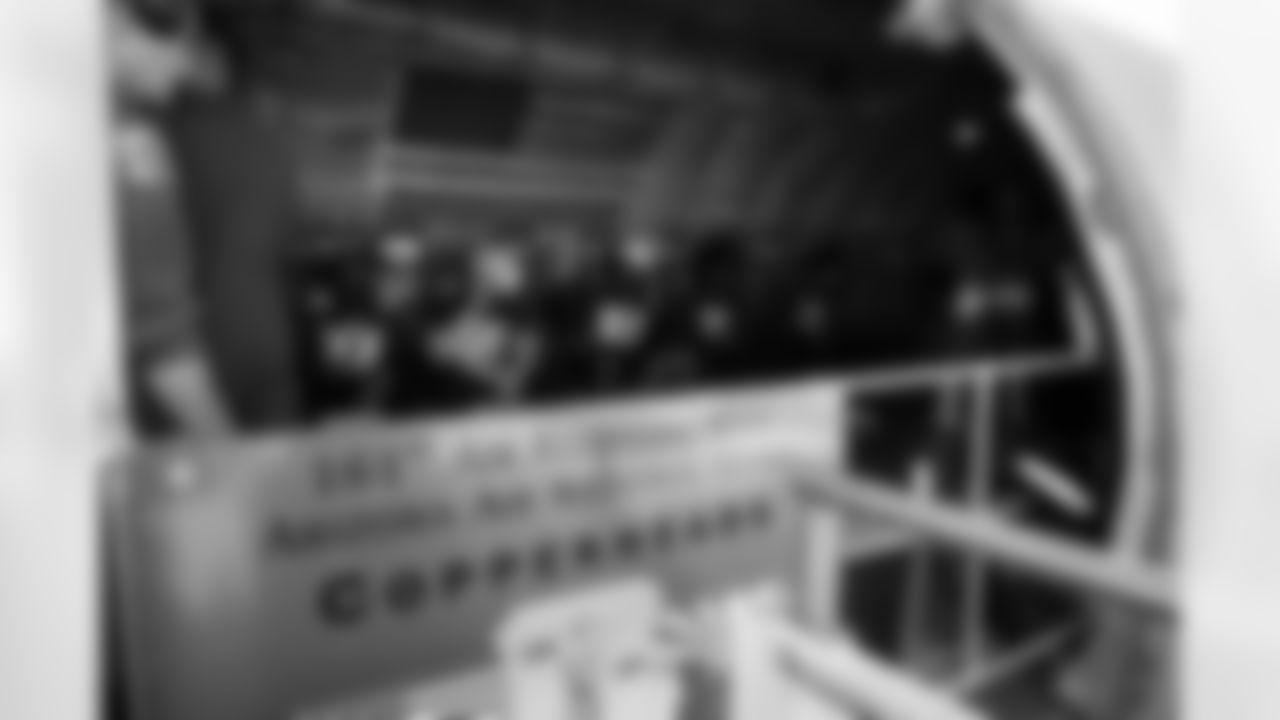 The Arizona Cardinals host TAPS, the Pat Tillman Foundation, Cox Charities, Folds of Honor, and civics educators on a KC-135 Stratotanker incentive flight featuring in-air refueling at Goldwater Air National Guard Base on Tuesday, Dec. 2, 2025 in Phoenix, AZ.