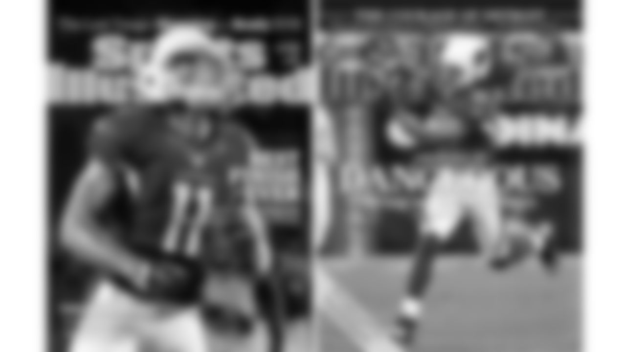 Larry Fitzgerald on a pair of iconic Sports Illustrated covers.