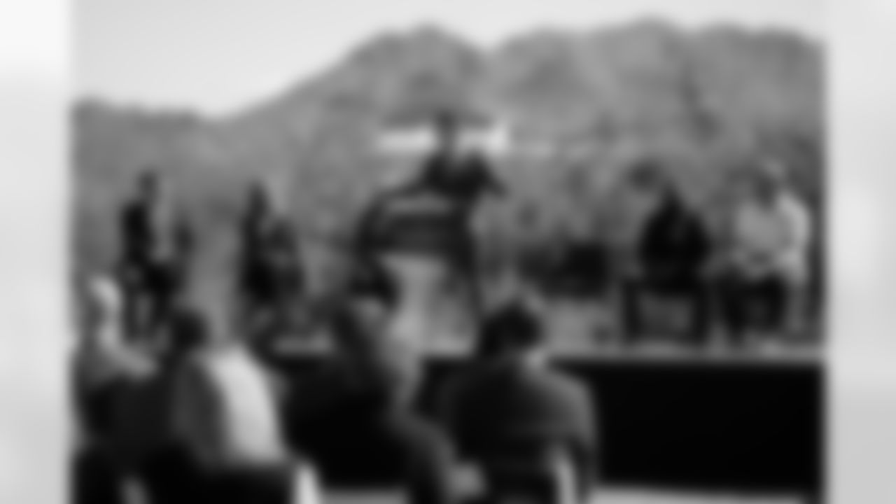 The Arizona Cardinals host a groundbreaking ceremony for their new performance center at Paradise Ridge on Thursday, Feb. 19, 2026 in Phoenix, AZ.