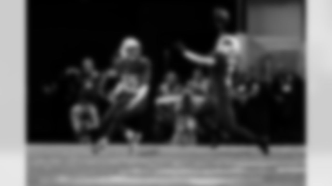 Arizona Cardinals safety Dadrion "Rabbit" Taylor-Demerson (42) and Arizona Cardinals safety Budda Baker (3) during the Week 9 regular season game between the Arizona Cardinals and the Dallas Cowboys on Monday, Nov. 3, 2025 in Arlington, TX.