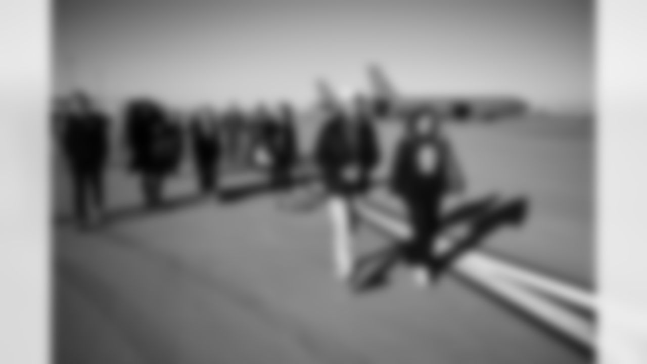 The Arizona Cardinals host TAPS, the Pat Tillman Foundation, Cox Charities, Folds of Honor, and civics educators on a KC-135 Stratotanker incentive flight featuring in-air refueling at Goldwater Air National Guard Base on Tuesday, Dec. 2, 2025 in Phoenix, AZ.