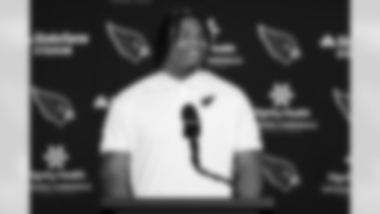 The Arizona Cardinals first round draft pick, Walter Nolen III, is introduced during a press conference at the Dignity Health Training Facility on Friday, April 25, 2025 in Tempe, AZ.