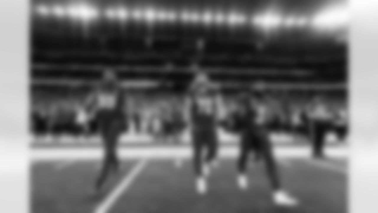 Arizona Cardinals defensive lineman Calais Campbell (93) , Arizona Cardinals offensive lineman Hjalte Froholdt (72) andArizona Cardinals safety Budda Baker (3) during the Week 12 regular season game between the Arizona Cardinals and the Jacksonville Jaguars on Sunday, Nov. 23, 2025 at State Farm Stadium.