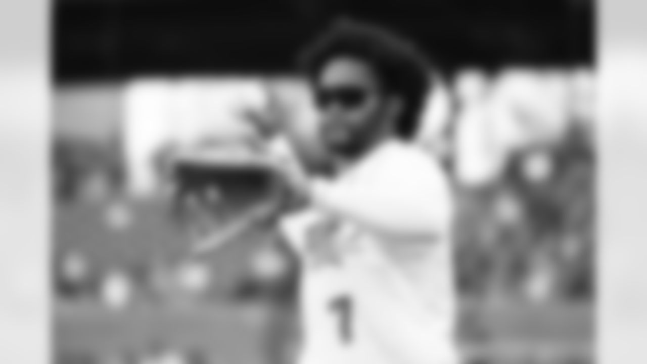 Arizona Cardinals quarterback Kyler Murray (1) hosts his inaugural Kyler Murray Foundation Charity Celebrity Softball Game at Salt River Fields at Talking Stick on Saturday, May 17, 2025 in Scottsdale, AZ.