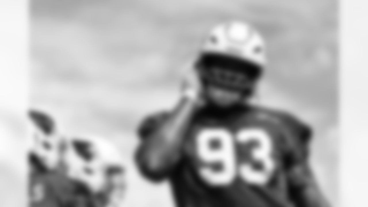 Arizona Cardinals defensive lineman Calais Campbell (93) during practice at the Dignity Health Training Facility on Wednesday, Oct. 8, 2025 in Tempe, AZ.