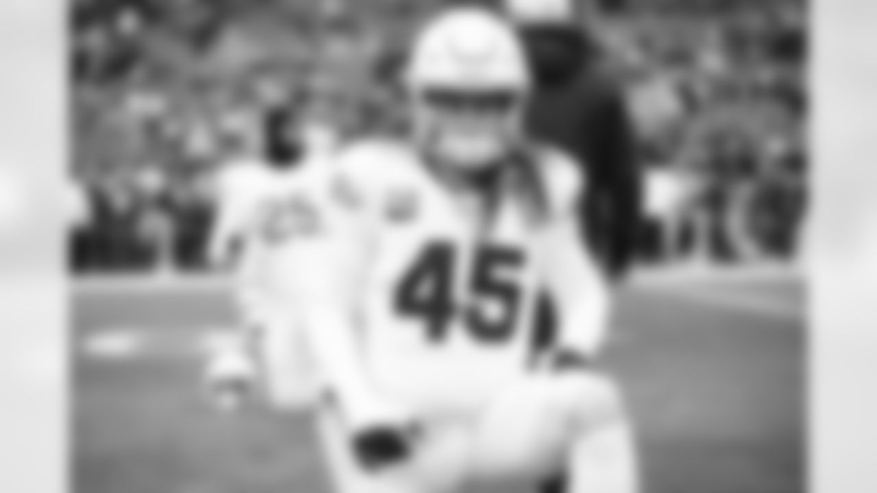 Arizona Cardinals linebacker Dennis Gardeck (45) during the Week 17 regular season game between the Arizona Cardinals and the Philadelphia Eagles on Sunday, Dec 31, 2023 in Philadelphia, PA.