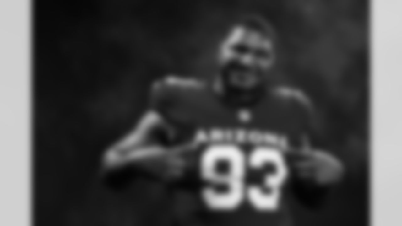 Arizona Cardinals defensive lineman Calais Campbell (93) during 2025 Media Day on Monday, June 9, 2025 in Tempe, AZ.