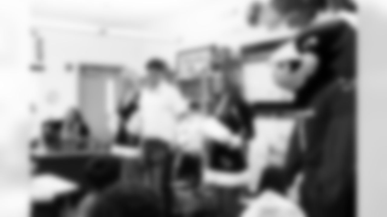 The Arizona Cardinals host a Milk and Cookies reading event at Brighton Charter School presented by SRP and Albertsons-Safeway on Thursday, Dec. 18, 2025 in Glendale, AZ.