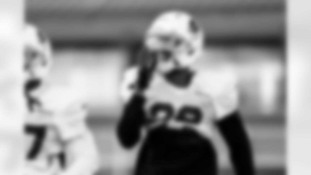 Arizona Cardinals cornerback Chigozie Anusiem (26) during practice at the Dignity Health Training Facility on Thursday, Nov. 20, 2025 in Tempe, AZ.