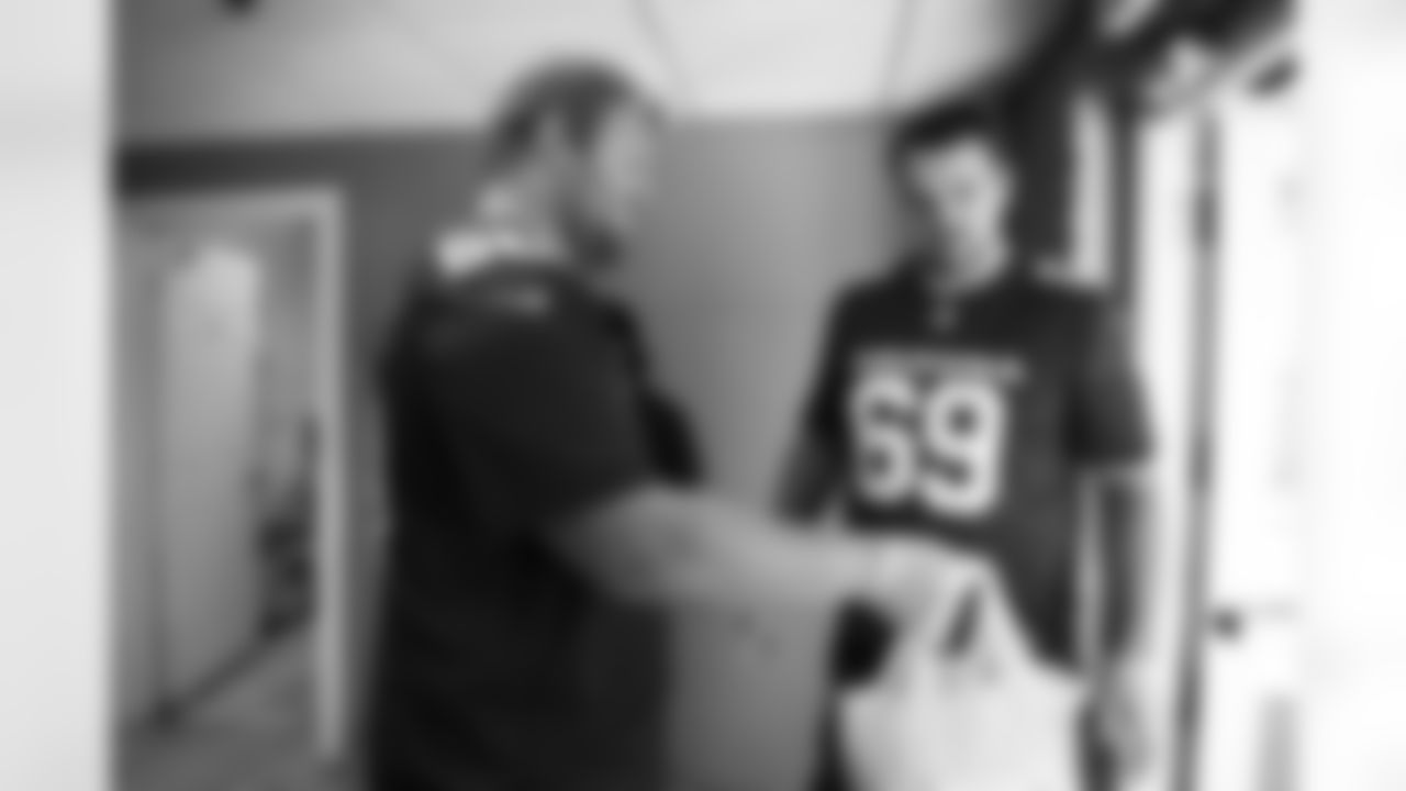 The Arizona Cardinals 2025 Rookie Class partners with SRP and Coca-Cola to distribute water bottles and care packages at UMOM New Day Center on Tuesday, June 17, 2025 in Phoenix, AZ.