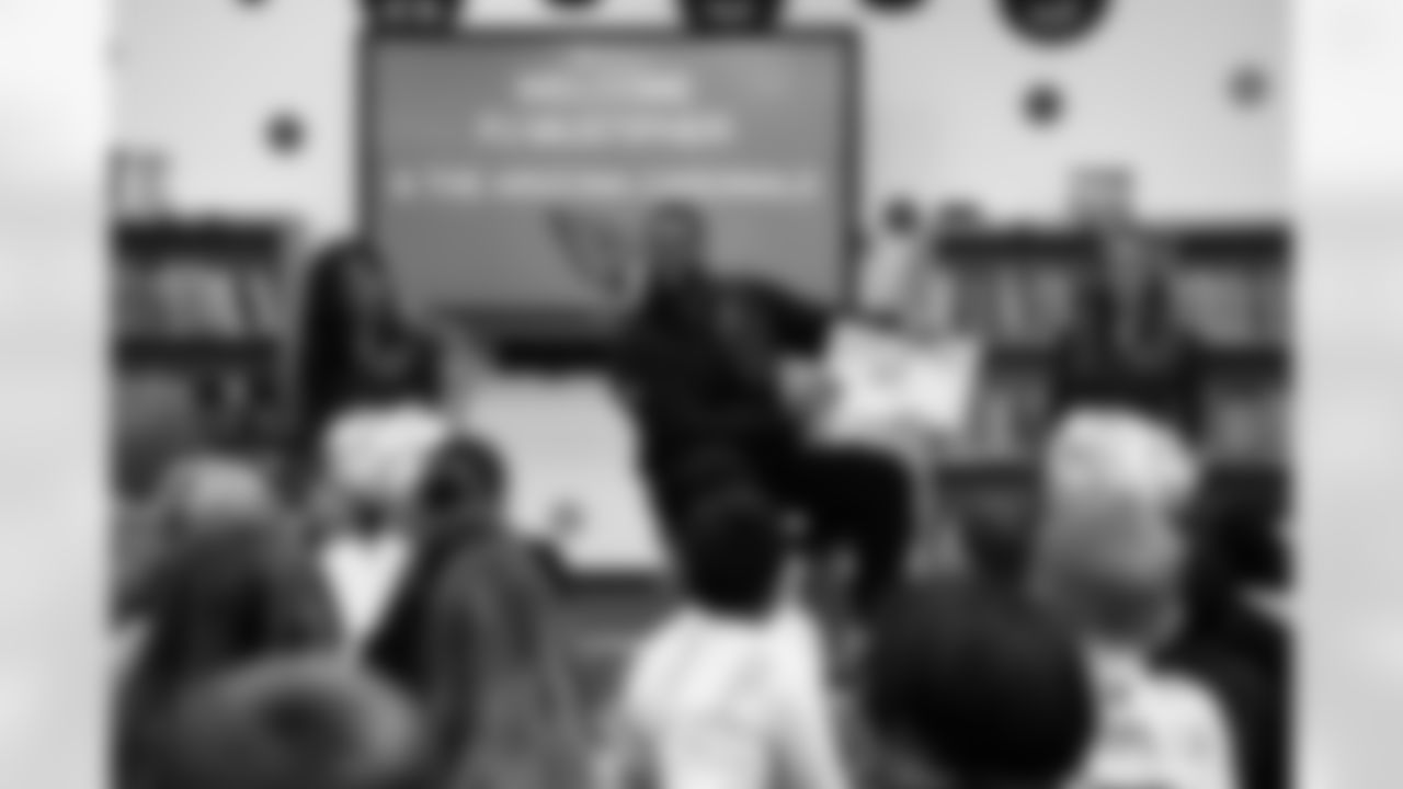 The Arizona Cardinals host a Milk and Cookies at Greenfield Elementary School presented by SRP and Albertsons-Safeway on Tuesday, Nov. 25, 2025 in Gilbert, AZ.