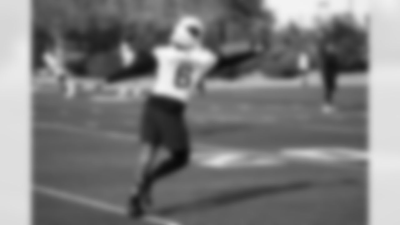 Arizona Cardinals running back James Conner (6) during practice at the Dignity Health Training Facility on Thursday, December 12, 2024 in Tempe, AZ.