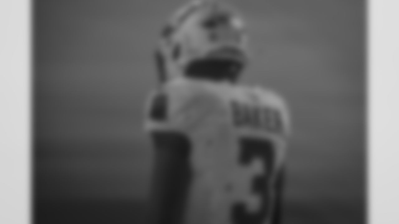 Arizona Cardinals safety Budda Baker (3) wearing the NFL/Nike Rivalry Series uniform.