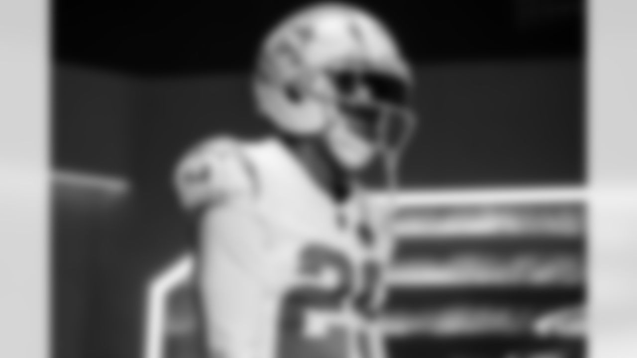 Los Angeles Chargers players pose for photos at the team's annual Media Day on Monday, June 9, 2025 at The Bolt in El Segundo, CA.